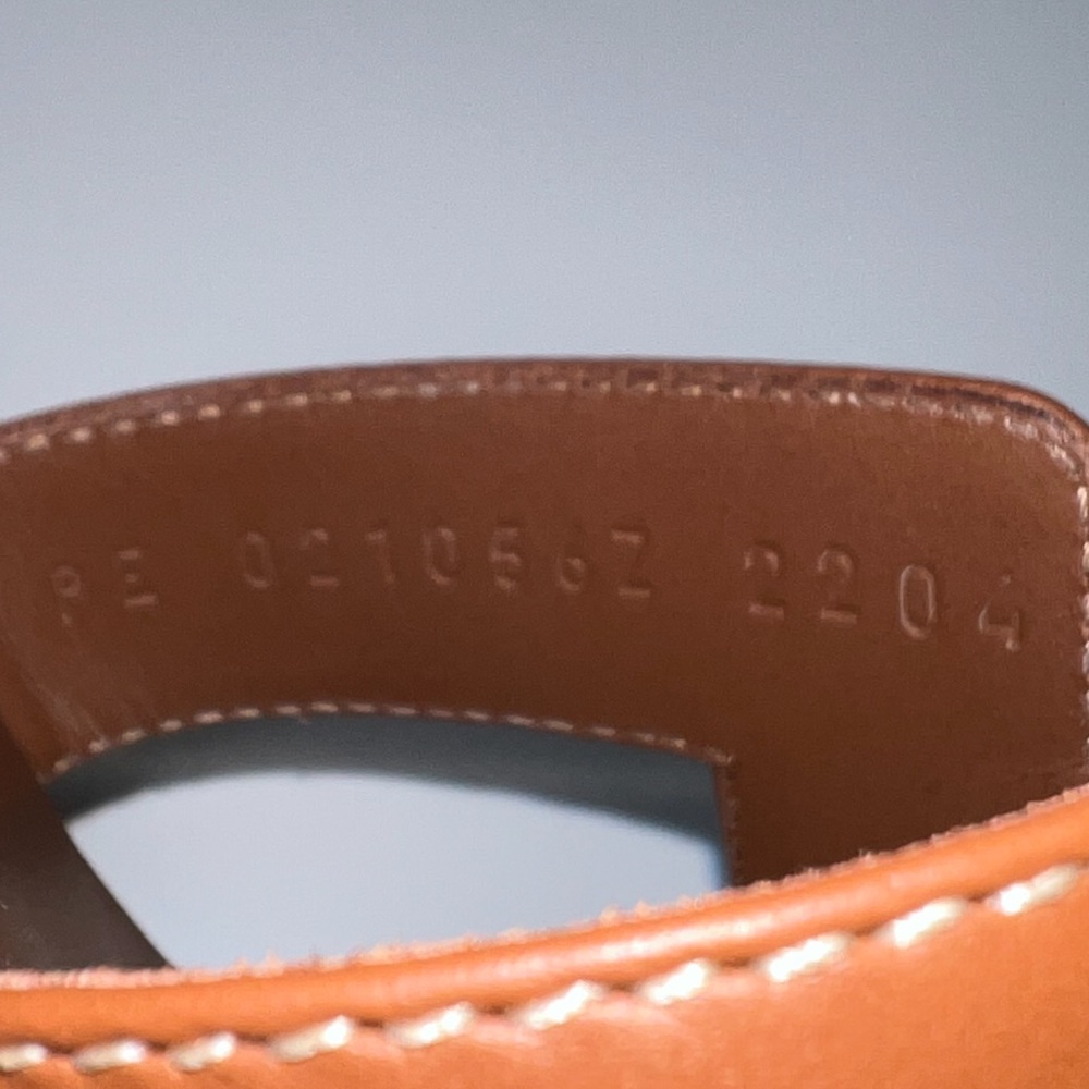 Hermès Tan Leather Sandals, Soles- size euro 35/us 5-5.5 ORAN Sandal - Picture 14 of 15